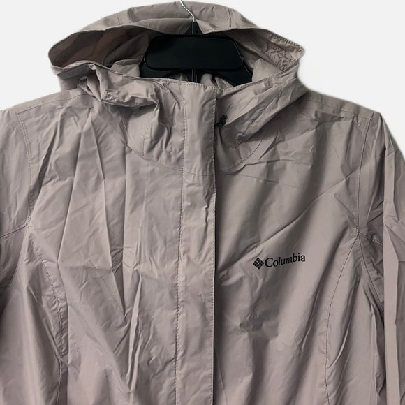 NWT! Columbia Women's Timber Pointe II Waterproof Hooded Rain Jacket Pink/Large - Picture 3 of 8